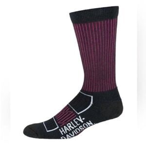 Harley-Davidson Black and Purple Riding Socks, 2 Pairs, Size M, NWT